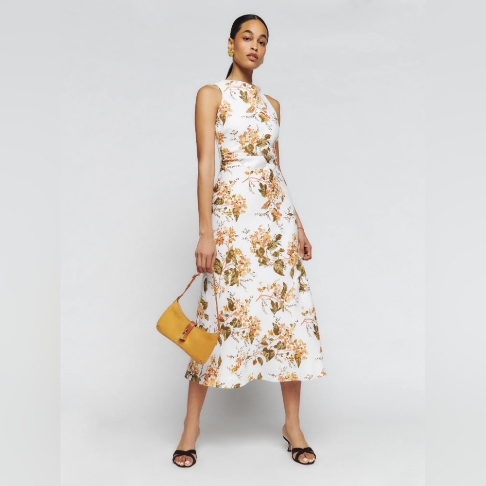 Reformation Casette Linen Dress